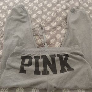 PINK Victoria's Secret Tie String Capri Sweatpant Joggers